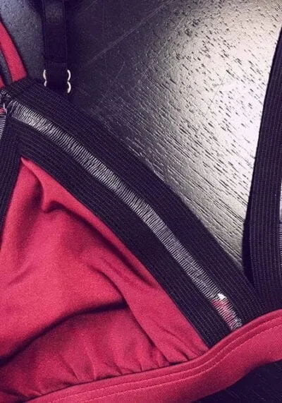 Sheer Addiction Burgundy Bralette Top