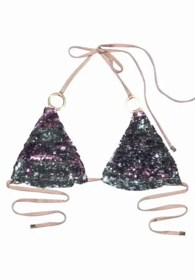 Siren Song Turquoise Pink Triangle Top