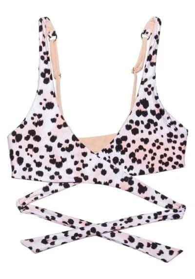 Skylar Animal Print Wrap Top