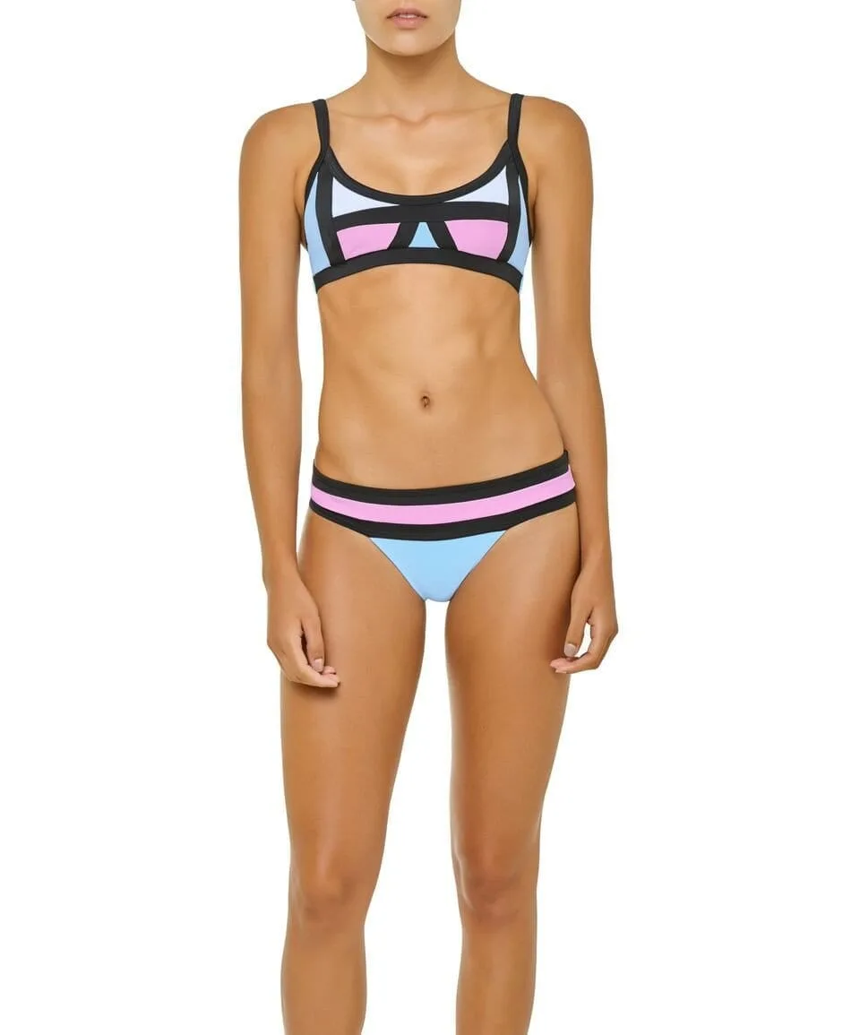 PilyQ – Color Block Pebble Blue Full Bottom